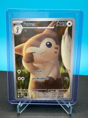 Furret Illustration Rare Holo Pokemon Card